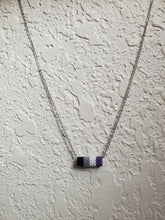 Load image into Gallery viewer, Barrel Necklace Asexual Pride Flag
