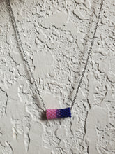 Load image into Gallery viewer, Barrel Necklace Bisexual Pride Flag

