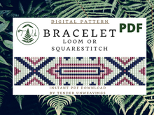 Load image into Gallery viewer, Cobalt Rose Loom Bracelet PDF Download