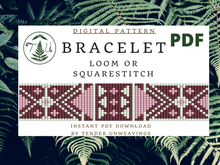 Load image into Gallery viewer, Cranberry Cupid Loom Bracelet PDF Download