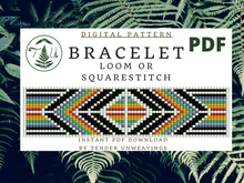 Load image into Gallery viewer, Rainbow Compass Loom Bracelet PDF Download