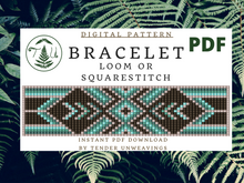 Load image into Gallery viewer, Chevron Sky Loom Bracelet PDF Download