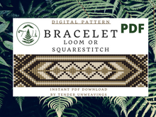 Load image into Gallery viewer, Coffee Diamonds Bracelet PDF Download