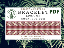 Load image into Gallery viewer, Pink Chevron Bracelet PDF Download