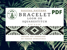 Load image into Gallery viewer, Silver Monochrome Bracelet PDF Download
