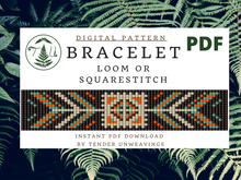 Load image into Gallery viewer, Brown Quilt Loom Bracelet PDF Download