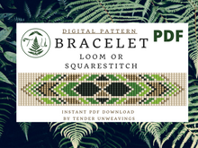 Load image into Gallery viewer, Shamrock Chevrons Loom Bracelet PDF Download