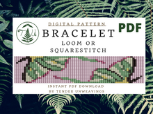 Load image into Gallery viewer, Luna Moth Loom Bracelet PDF Download