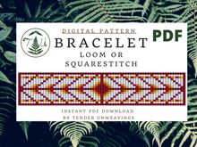 Load image into Gallery viewer, Fire Ladder Loom Bracelet PDF Download
