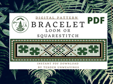 Load image into Gallery viewer, Shamrock Loom Bracelet PDF Download