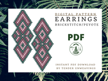 Load image into Gallery viewer, Geometric Tiered Brickstitch PDF Download