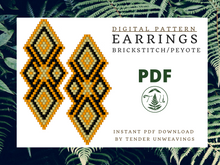 Load image into Gallery viewer, Geometric Tiered Brickstitch PDF Download