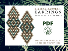 Load image into Gallery viewer, Geometric Tiered Brickstitch PDF Download