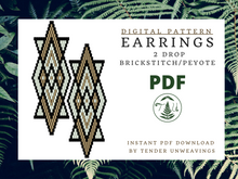 Load image into Gallery viewer, Geometric Elegant Brickstitch PDF Download