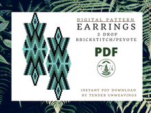 Load image into Gallery viewer, Geometric Oceanic Brickstitch PDF Download