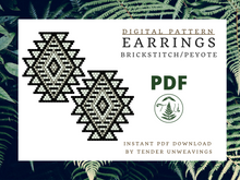 Load image into Gallery viewer, Diamond Monochrome Tiered Brickstitch PDF Download