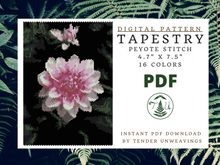 Load image into Gallery viewer, Pink Flower Tapestry PDF Download