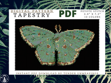 Load image into Gallery viewer, Comostola Meritaria Moth Tapestry PDF Download