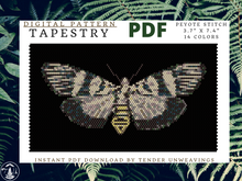 Load image into Gallery viewer, Heotria Vitessoides Moth Tapestry PDF Download