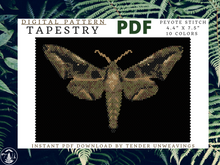Load image into Gallery viewer, Paper Mulberry Hawkmoth Tapestry PDF Download