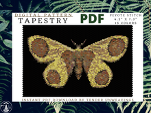 Load image into Gallery viewer, Dogpaw Moth Tapestry PDF Download