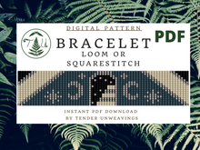 Load image into Gallery viewer, Space Arches Loom Bracelet PDF Download