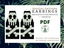 Load image into Gallery viewer, Skull and Crossbones Fringe PDF Download