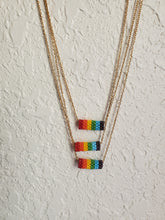 Load image into Gallery viewer, Barrel Necklace Rainbow Pride Flag
