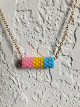 Load image into Gallery viewer, Barrel Necklace Pansexual Pride Flag
