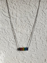 Load image into Gallery viewer, Barrel Necklace Rainbow Black
