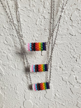 Load image into Gallery viewer, Barrel Necklace Progress Pride Flag
