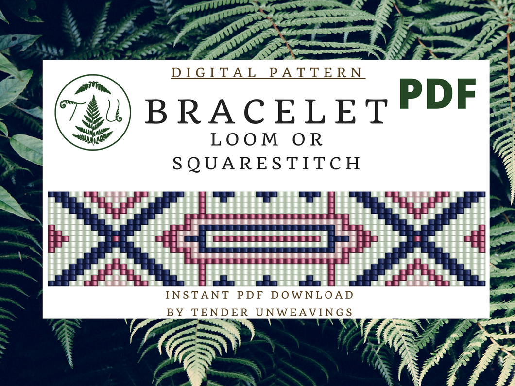 Cobalt Rose Loom Bracelet PDF Download