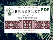 Load image into Gallery viewer, Cranberry Cupid Loom Bracelet PDF Download
