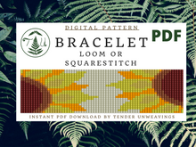 Load image into Gallery viewer, Sunflower Loom Bracelet PDF Download
