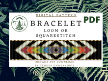 Load image into Gallery viewer, Rainbow Chevron Loom Bracelet PDF Download
