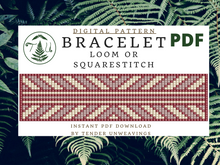 Load image into Gallery viewer, Pink Chevron Bracelet PDF Download
