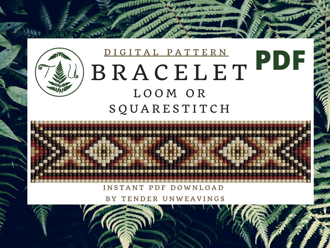 Crossed Neutrals Loom Bracelet PDF Download
