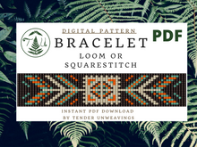 Load image into Gallery viewer, Brown Quilt Loom Bracelet PDF Download
