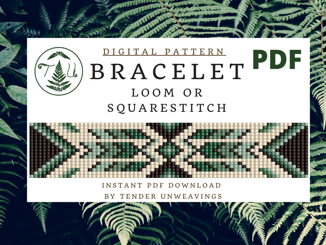 Greens Gradient Loom Bracelet PDF Download