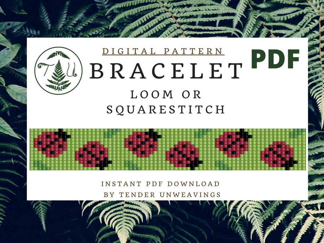 Ladybug Loom Bracelet PDF Download
