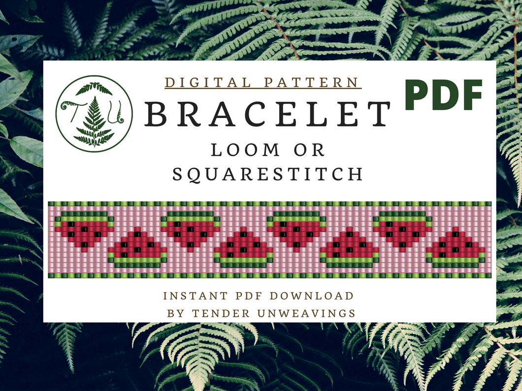 Watermelon Loom Bracelet PDF Download