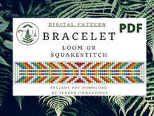 Load image into Gallery viewer, Rainbow Doubles Loom Bracelet PDF Download

