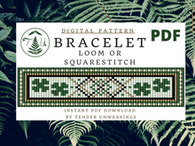 Load image into Gallery viewer, Shamrock Loom Bracelet PDF Download
