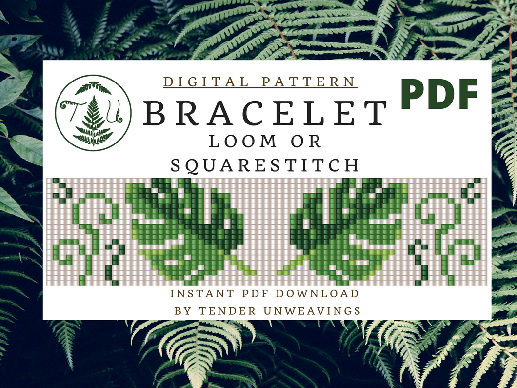 Monstera Loom Bracelet PDF Download