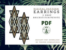 Load image into Gallery viewer, Geometric Elegant Brickstitch PDF Download
