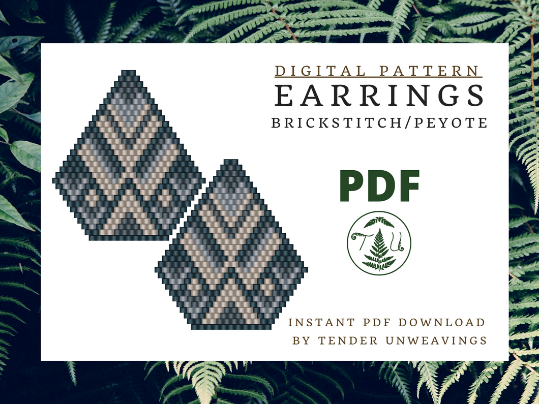 Blue Teardrop Brickstitch PDF Download
