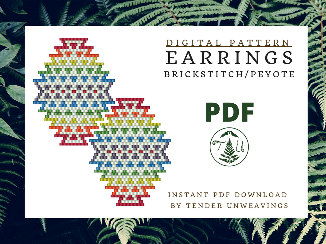 Rainbow Tiered Diamond Brickstitch PDF Download