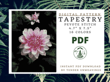 Load image into Gallery viewer, Pink Flower Tapestry PDF Download
