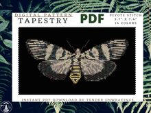 Load image into Gallery viewer, Heotria Vitessoides Moth Tapestry PDF Download
