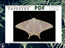 Load image into Gallery viewer, Swallowtail Moth Closed Wings Tapestry PDF Download
